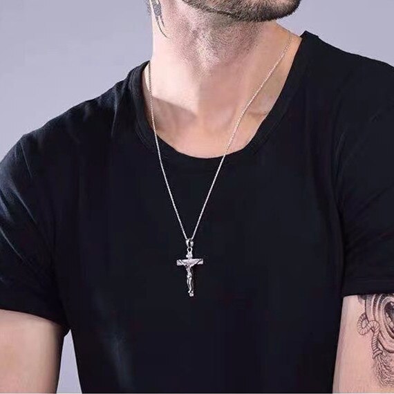 Trendy 925 Sterling Zilveren Ketting Voor Mannen Sieraden Vrouwelijke Classic Cross Hanger Kettingen Mannelijke Choker Bijou Lady Kettingen: 6