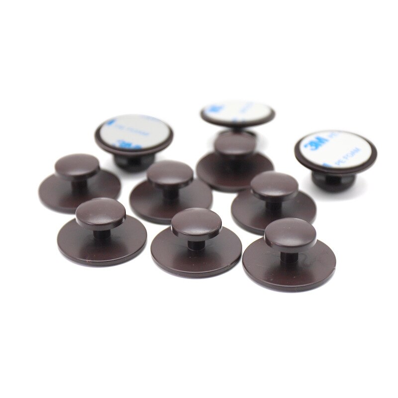 Schranktürgriffe - 3er Set - Selbstklebend - ABS Kunststoff - Möbel Schubladen Griffe: dark brown