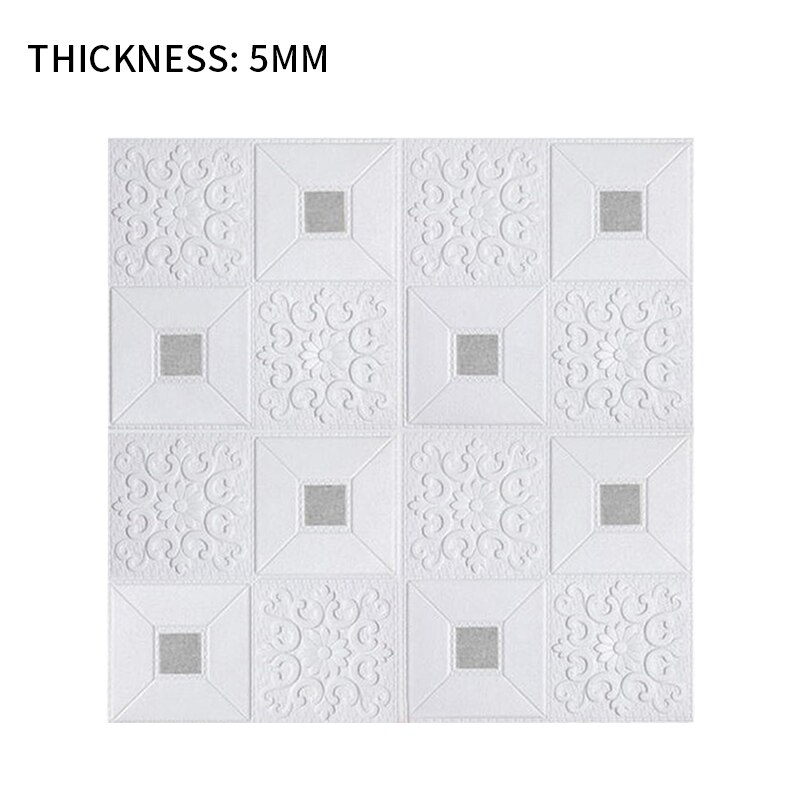 self-adhesive3D ceiling wall stickers Roof ceiling decorative stickers for living room bedroom TV background foam wallpaper: white and sliver