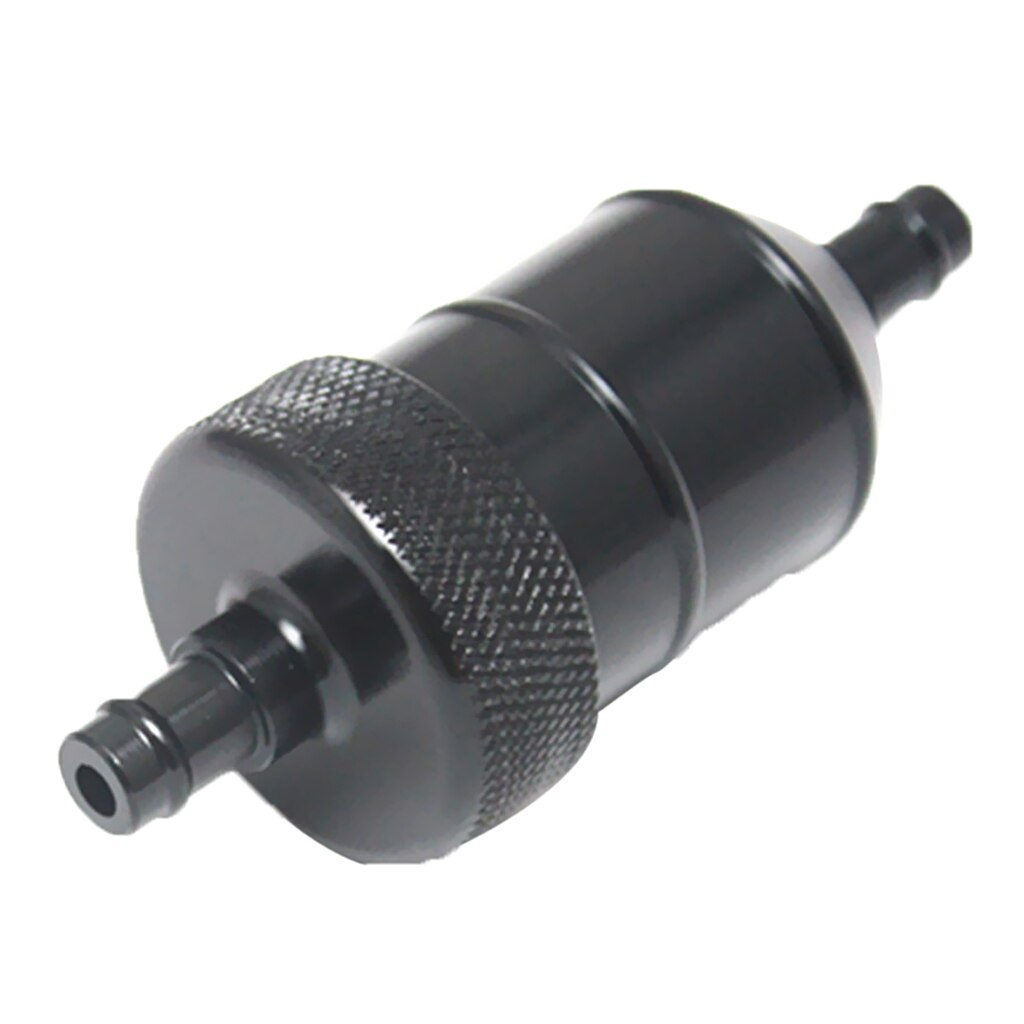 8mm 5/16' Aluminium Black ATV Inline Fuel Petrol Diesel Filter Universal aluminum inline fuel filter