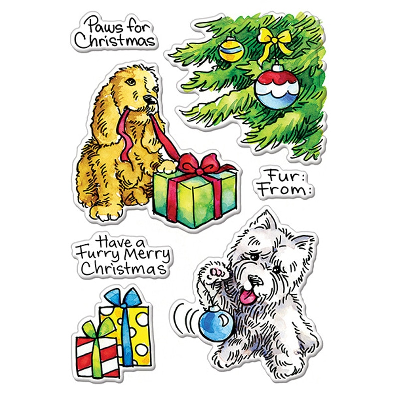 Harige Kerst Transparant Clear Postzegels Siliconen Afdichtingen Stempel Voor Diy Scrapbooking Ambachten Kaarten Maken