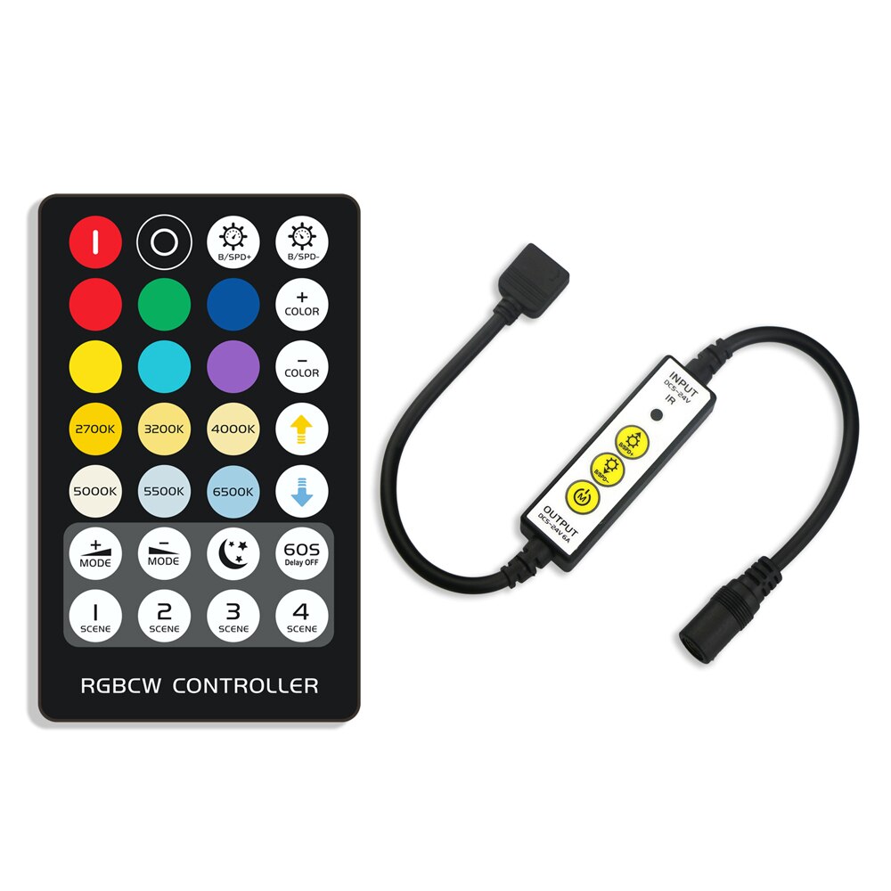 Ir 14 näppäintä 17 näppäintä 28 näppäin led-nauhaohjain 3 näppäinvastaanottimella 3825 5050 rgb rgbw rgbcct led valonauha  dc5-24v 144w