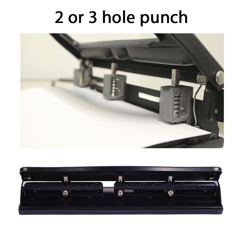 Paper Puncher Binding Supplies Filing Album Perforator School 2/3 Holes Metal Portable Premium Punching Holes Punch Loose-Leaf