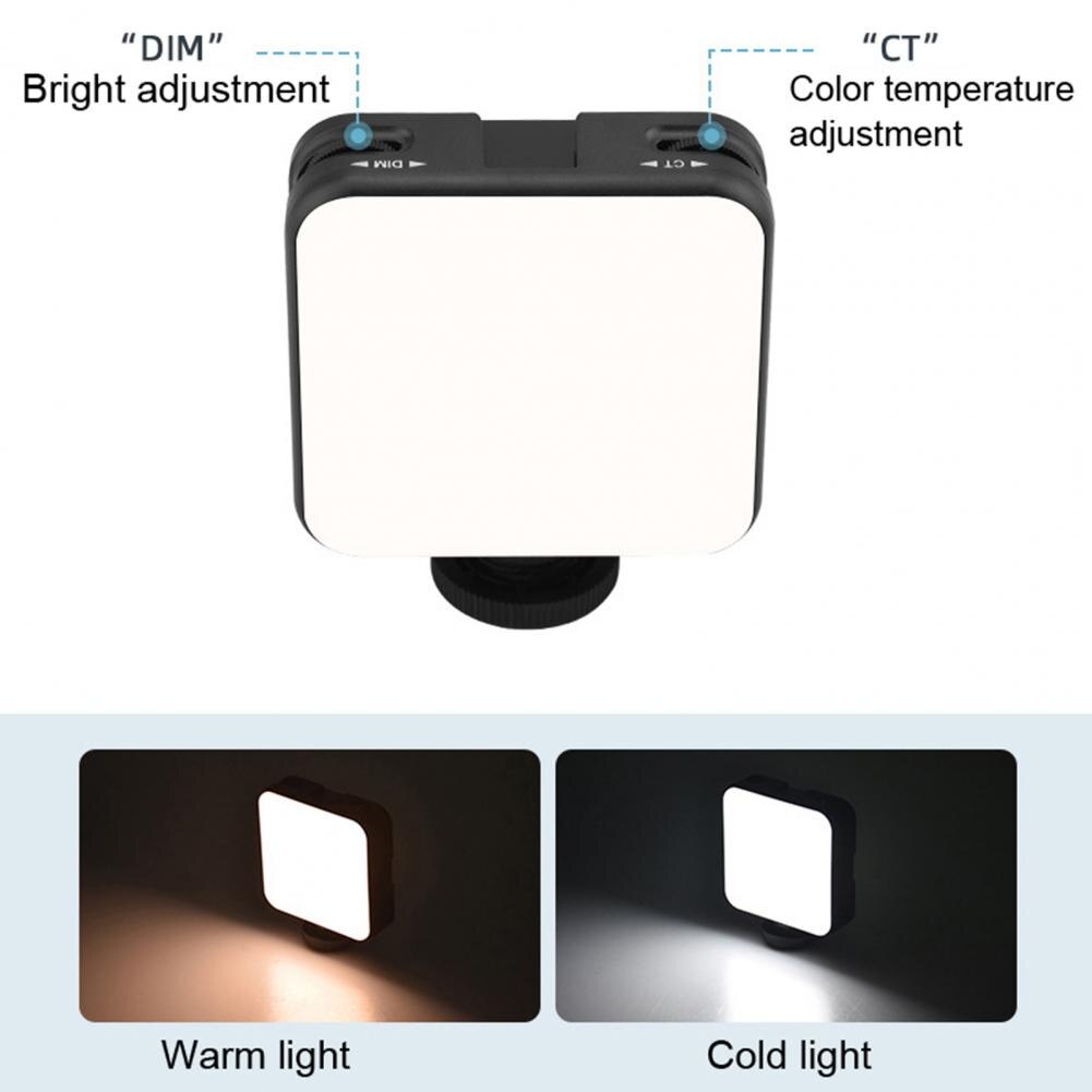 Fill Light Adjustable Rechargeable Plastic Photography Lighting Meeting Lamp Chargable Photography Lighting Video Clip Fill Lamp