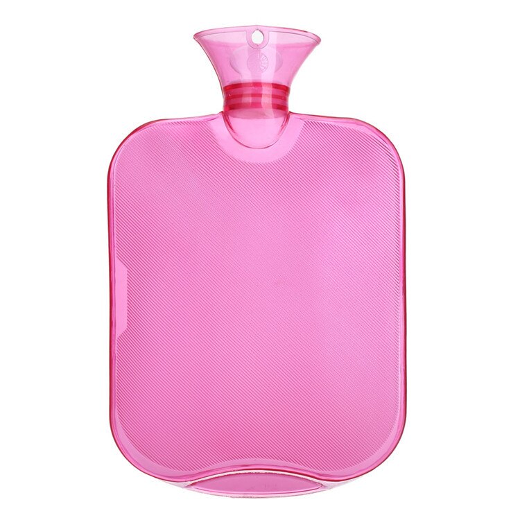 2000ml Water-filling - Water Bags Explosion-proof Pouch Water Bottles Transparent High Density PVC Hand Warming Winter: Rose red
