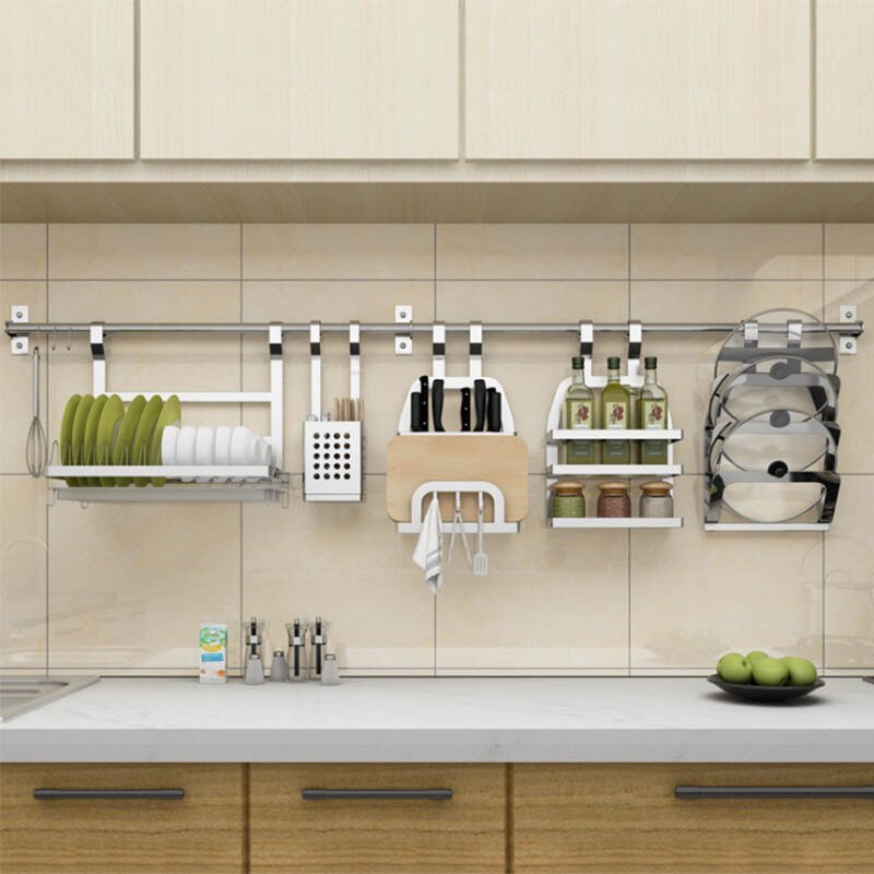 Stainless Steel kitchen rack DIY SUS 304 Stainless Steel wall Kitchen Shelf, Kitchen Holder Organizer