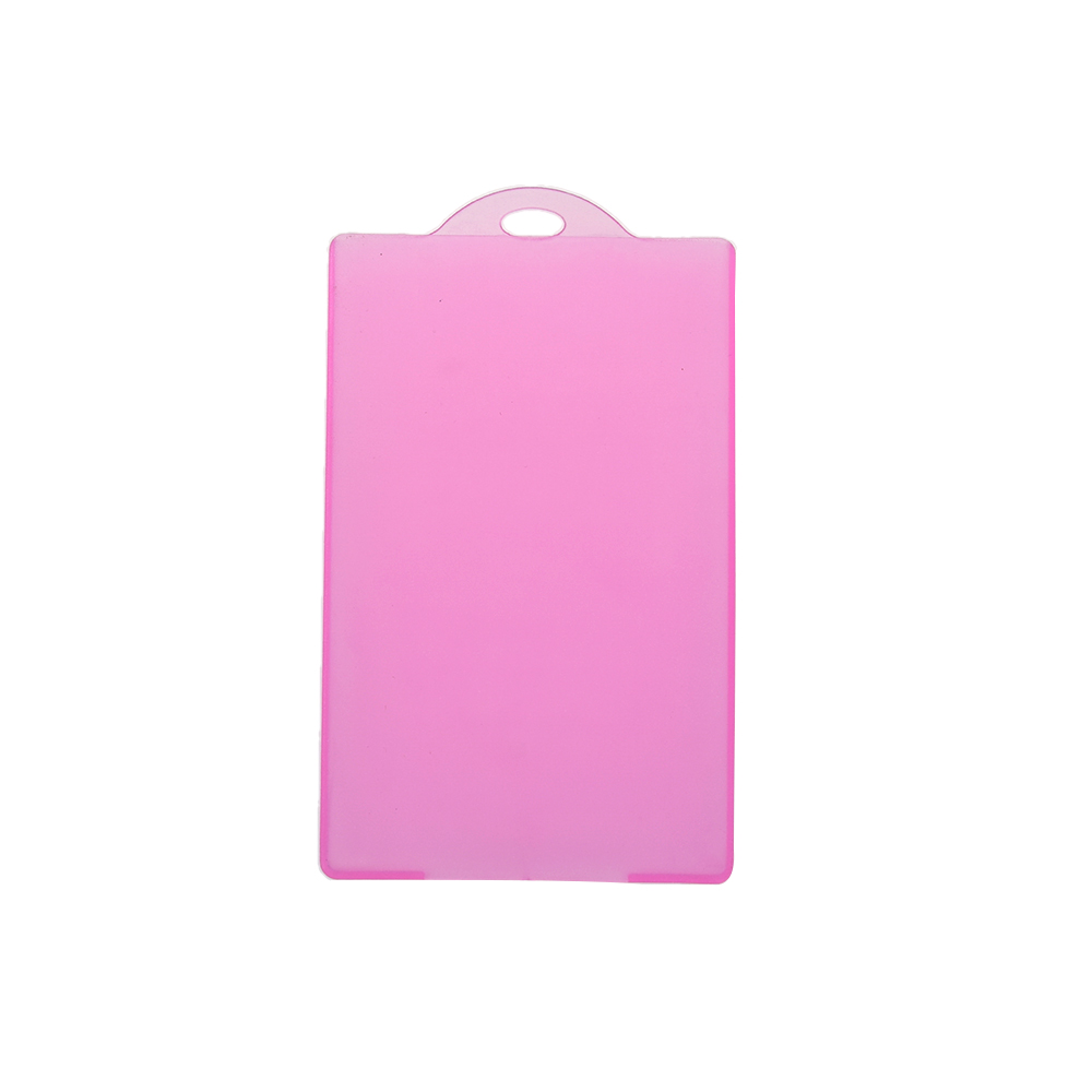1PCS Waterproof PVC Transparent ID Bus Card Pass Holder Keyring Key Chain Case Wallet Pouch Badge Holder For School Suppliers: 8.7x5.7cm-rose red