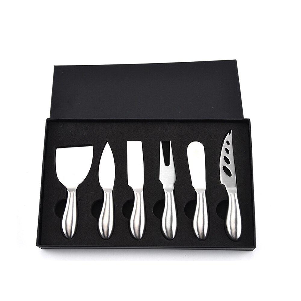 Premium 6-Piece Cheese Knife Set - Stainless Steel Cheese Tool Cheese Knives with Box,Perfect Christmas Party