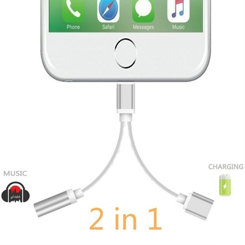 2 In 1 Adapter Splitter Kabel Voor Apple Iphone 13 12 11 Pro Max Xs Xr X Verlichting Om 3 5 Mm Jack Adapter Opladen Audio Connector