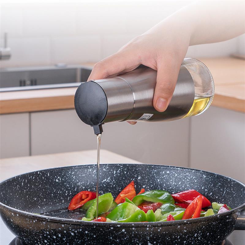 Draagbare 300Ml Olie Spray Fles Glas Voor Kruiden Keuken Bakken Koken Bbq Sojasaus Spuit Voor Keuken Accessoires