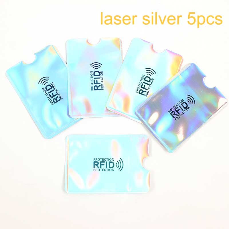 5pcs/Lot Aluminum Foil Anti Rfid Wallet Blocking Reader Lock Bank Card Holder Id Case Protection Metal Credit Card Holder: 6