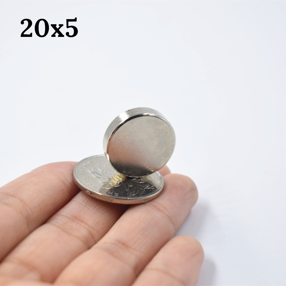 5/10/20Pcs Neodymium Magneet Rare Earth Super Sterke Ronde Permanente Koelkast Elektromagneet Ndfeb Nickle Magnetische Schijf