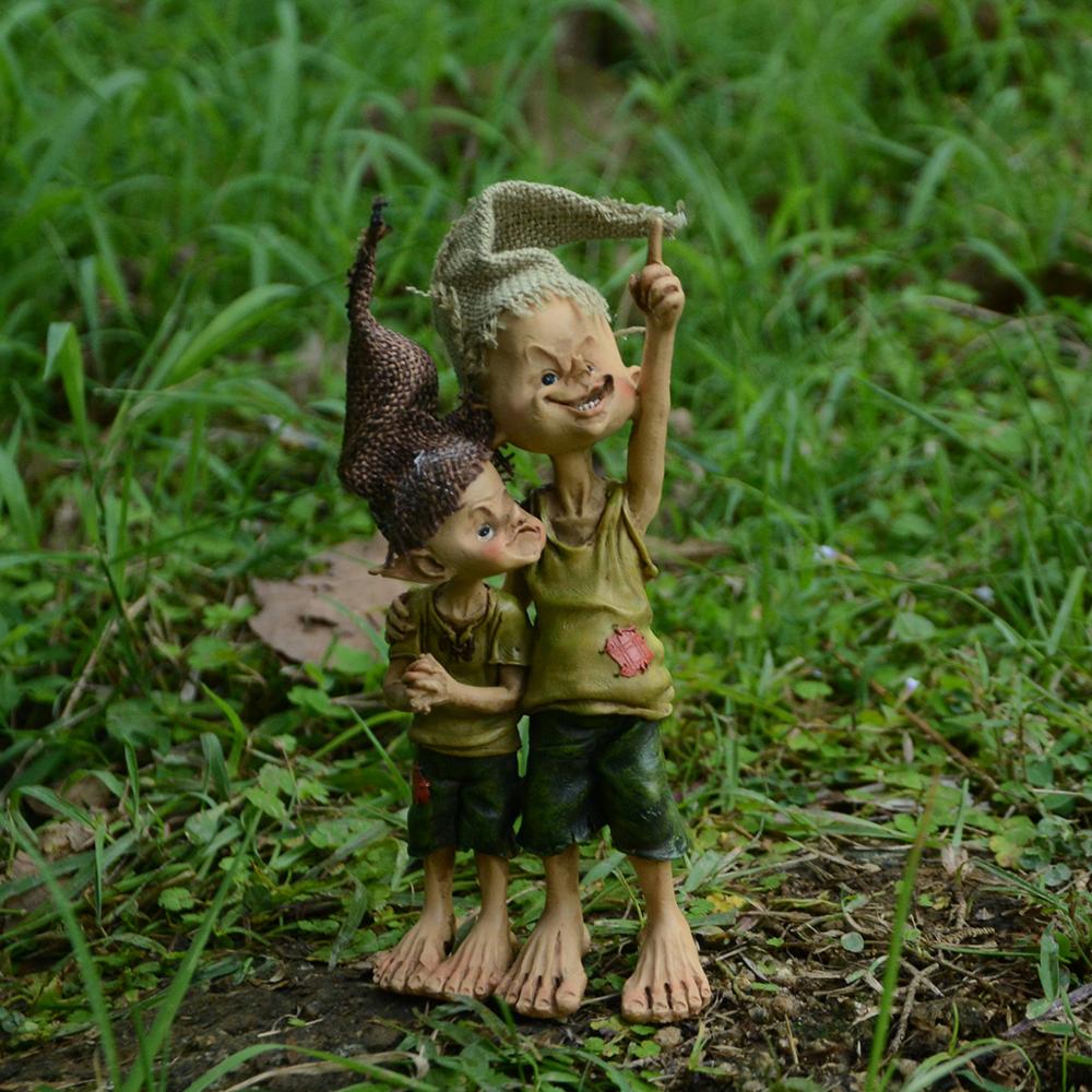 Figurine Elfe Suspendue - Statue En Résine Pour Déco De Jardin Ou Intérieur, 12 Cm De Haut, Design Balançoire