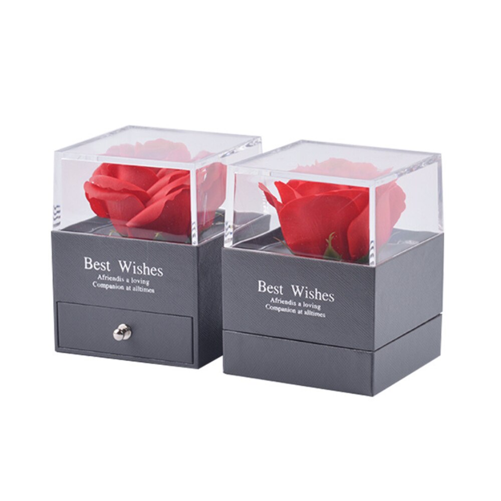 Rose schmuck platte Ewige Rose Blume schmuck Kasten mit Ring Kasten SchöNe Kreative schmuck Tablett für Hochzeit mädchen