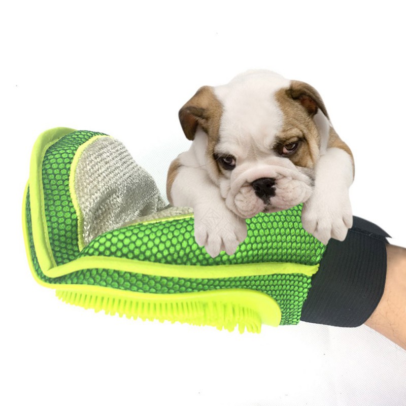 Dubbelzijdig Kammen Katten Grooming Red Silicon Pet Massager Ontharing Mitten Accessoires Kat Dieren Handschoen