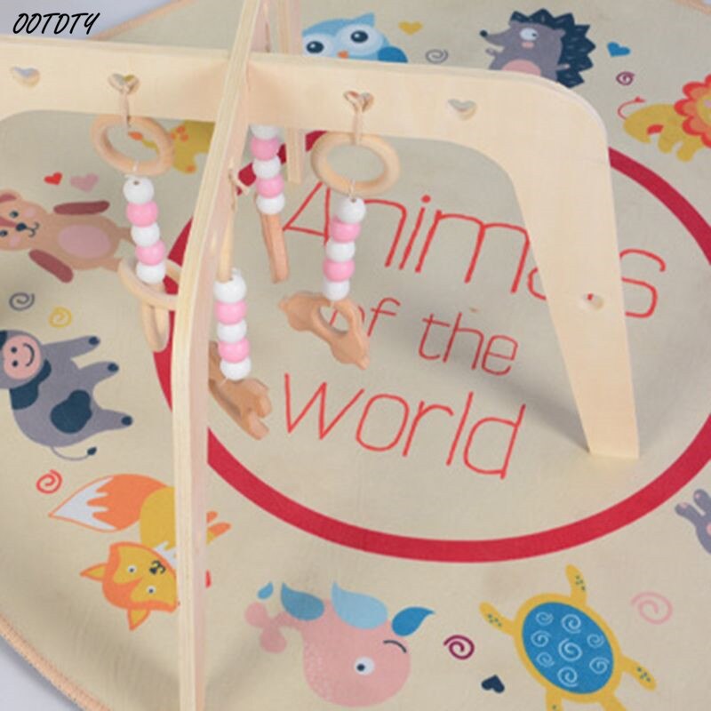 Ootdty 1 Set Nordic Houten Fitness Rack Opknoping Hangers Set Peuter Infant Kamer Decoraties Xxfe