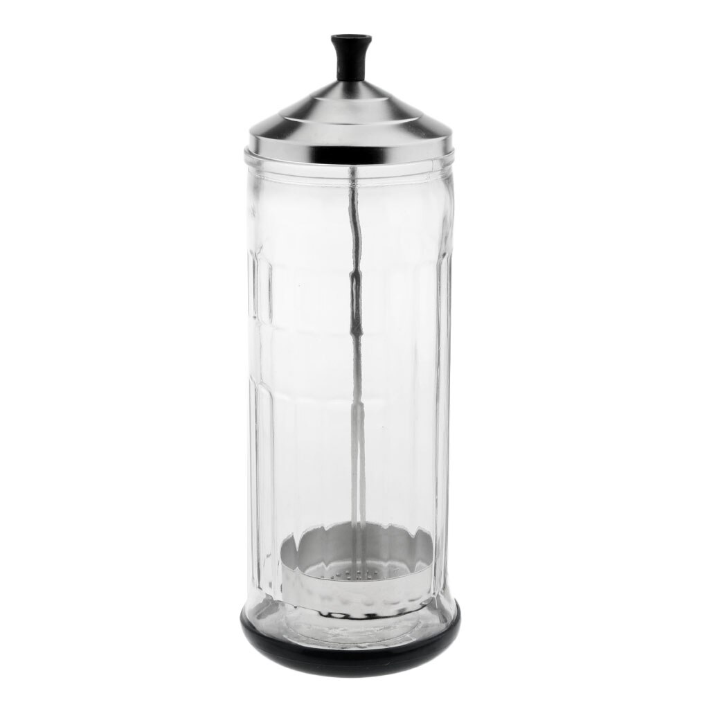 Disinfectant Jar Salon Barber Disinfection Jar Sterilization Container Sanitizer Glass Manicure Disinfection Cup for Barber: 29x9.5cm