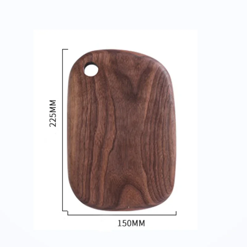 Planche à découper en bois massif, bois massif de cuisine en noyer noir, sans laque, avec planche à découper en bois: Bleu