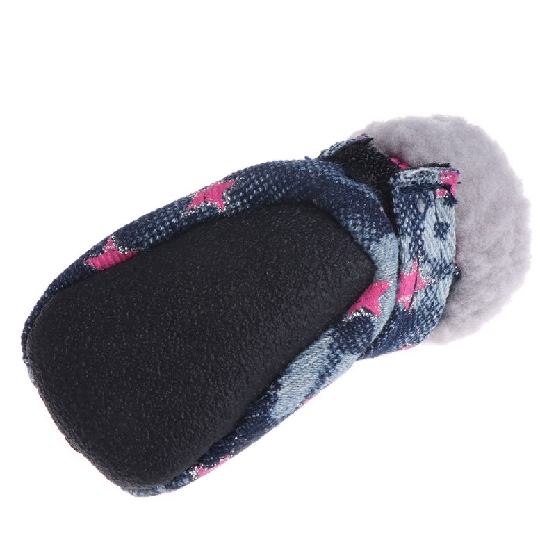 Let's chaussures pour animaux de compagnie chiens chiot bottes Denim neige hiver belle anti-dérapant fermeture éclair décontracté