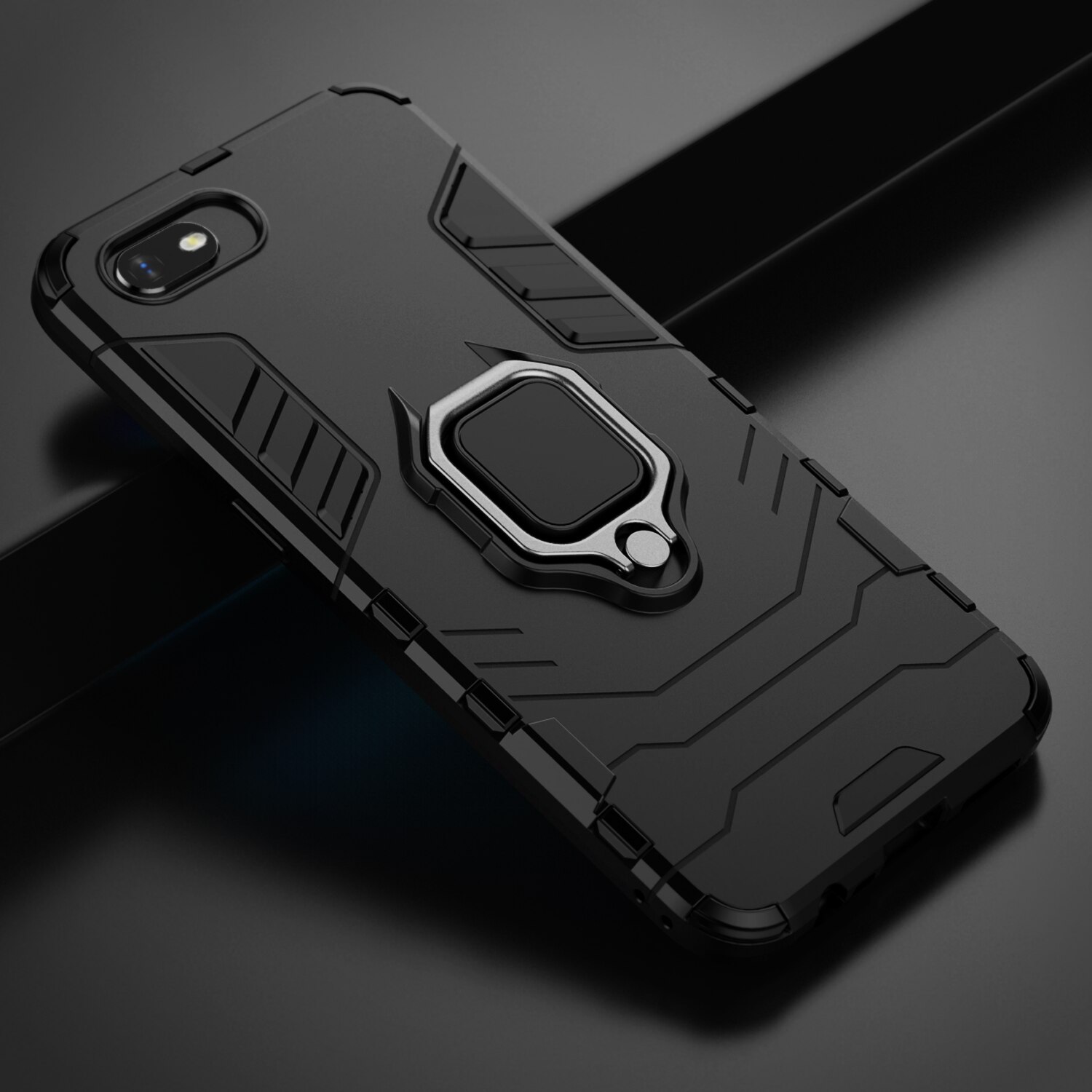Telefoon Houder Vinger Ring Case Voor Cover Oppo A1k CPH1923 Magnetische Armor Cover Op De Voor Oppo Realme C2 A1k / Realme C2 RMX1941