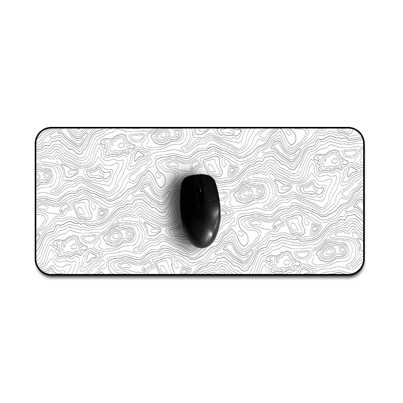 White Black Mouse Pad XXL Deskmat Desk Protector Pad Locking Edge Computer Mat Xxl Mousepad 900x400 Extended rug Office Carpet: WHITE