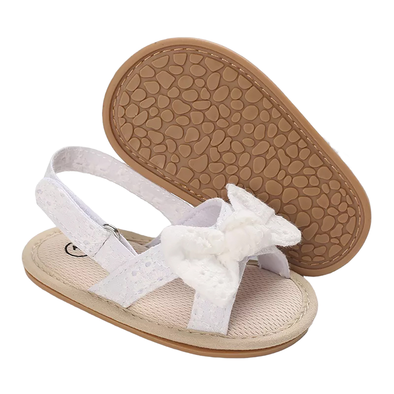 Sandales d'été à nœud papillon pour bébés filles de 0 à 18 mois, avec semelles antidérapantes, pour tout-petits