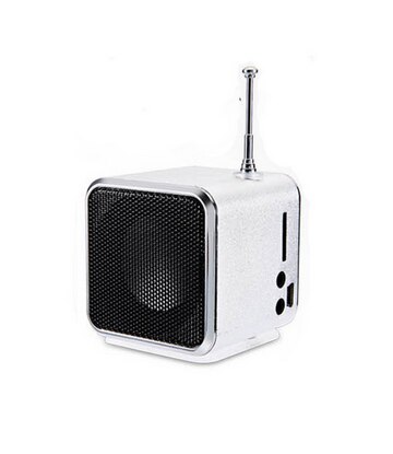 Mini Digital Portable Radio TD-V26 Fm Mini Radio Internet FM Radio speaker USB SD Card Player For Mobile Phone Pc Music Player: White