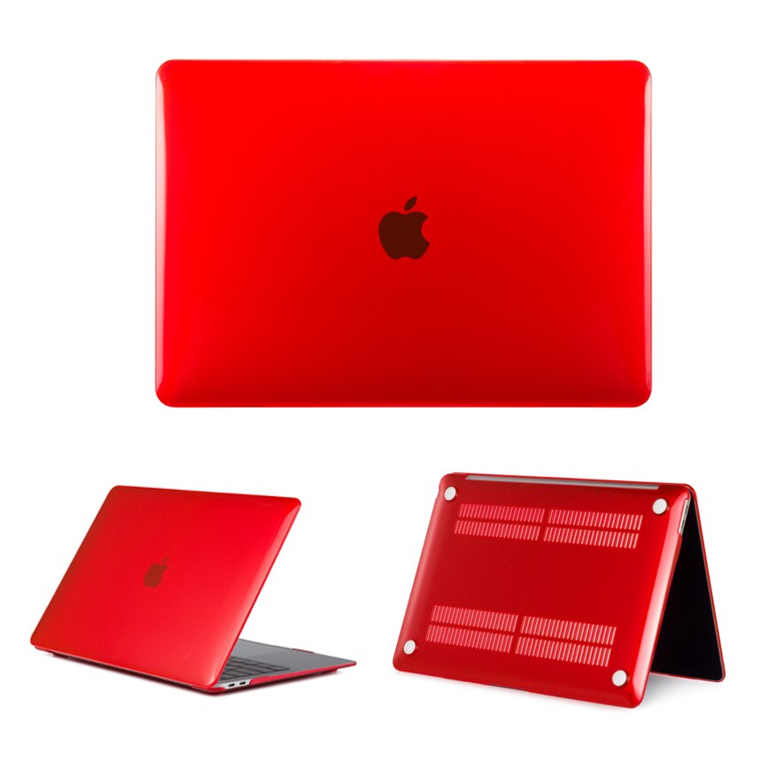 Crystal Clear Coque for Macbook Pro 13 15 CD ROM A1278 A1286 Laptop Case Transparent PVC Cover for Macbook Pro 13 15 CD ROM Case: Red / A1286 Pro 15 CD ROM