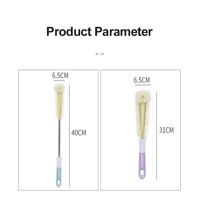 Hangable L-shaped Cup Cleaning Brush Long Handle Cleaning Cup Brush Baby Bottle Cleaning Brush Kitchen Accessories