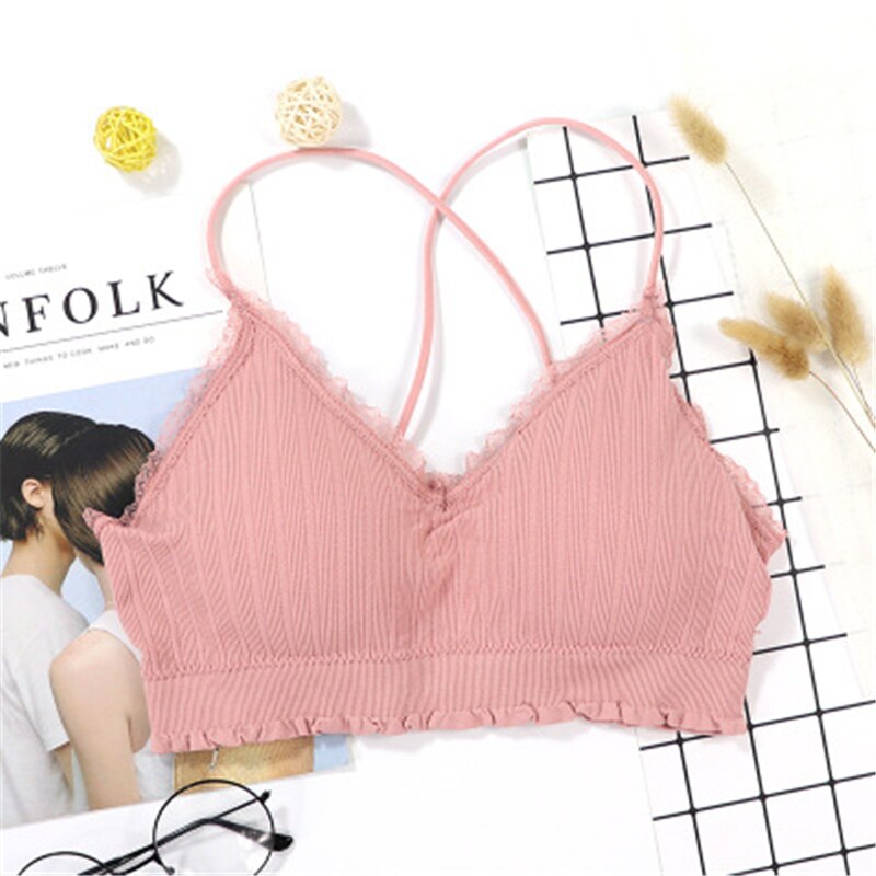 Sujetador de gimnasio acolchado para mujer, Tops de Yoga, sujetador inalámbrico de deporte sólido, ropa interior sin costuras de realce, chaleco de entrenamiento, lencería para correr: 5