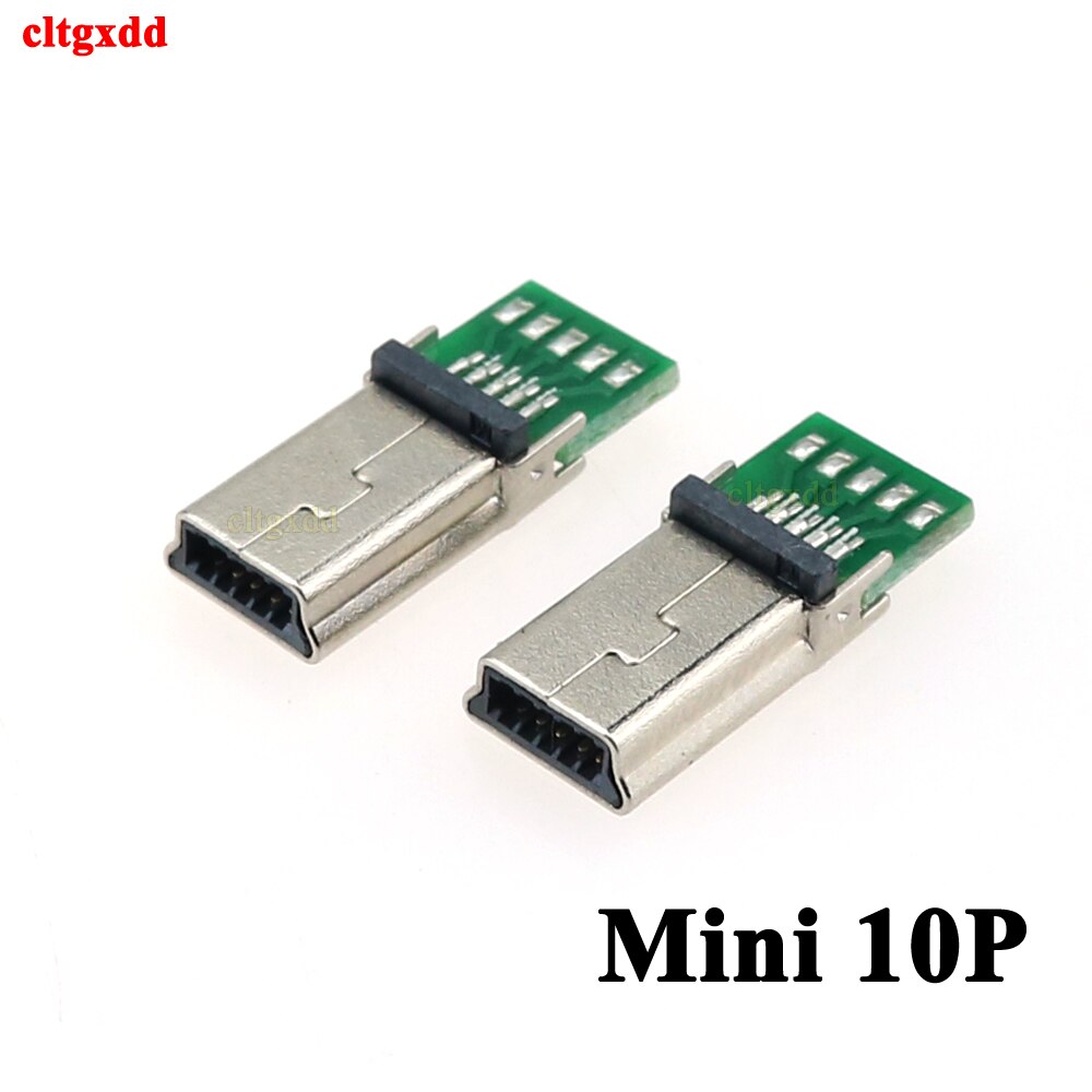 1-5 stücke Mikro Mini USB Männlichen 10 Stift USB 10Stift PCB Anschluss Flach Stecker Adapter Für MP3 MP4 buchse