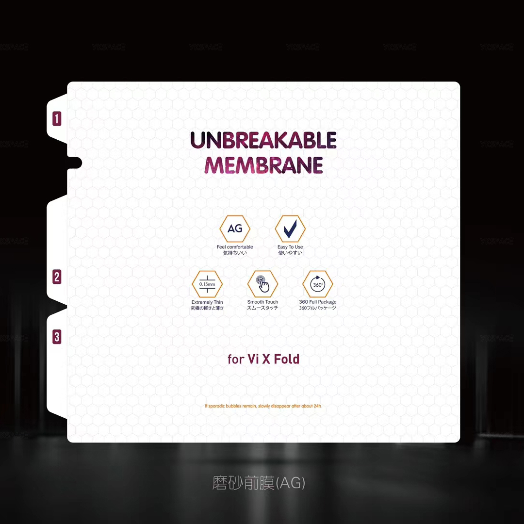 Película de hidrogel mate esmerilado frontal interior 2 en 1 para VIVO X Fold Plus 2 3 Pro 5 Protector de pantalla suave de TPU transparente antihuellas: Vidrio templado / Oro