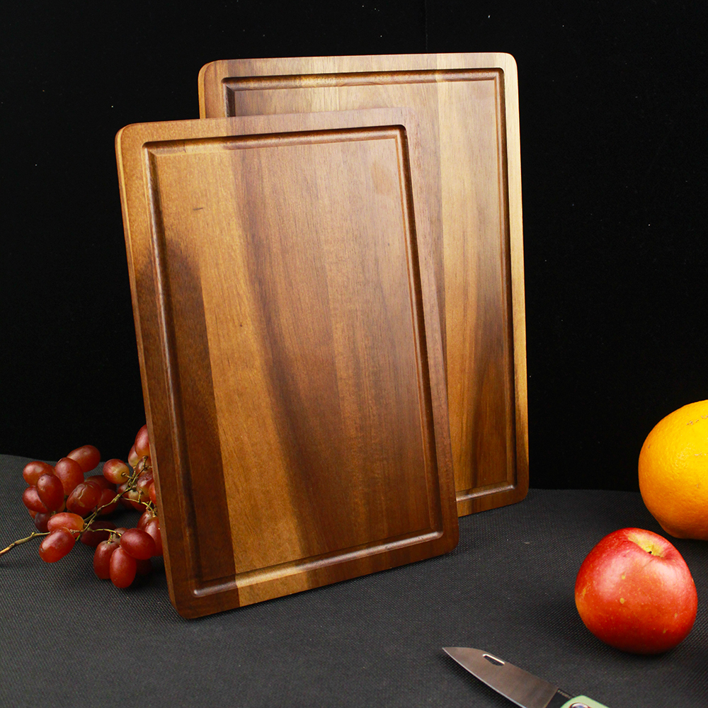 Tabla de cortar de madera, bandeja de comida, bandeja de desayuno de madera maciza, tabla de cortar de cocina para el hogar, tabla de cortar de verduras y frutas