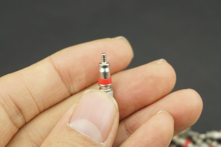 Núcleo de válvula Schrader de reparación para aire acondicionado de coche, recambio de neumático de bicicleta, HVAC, 100 unids/lote