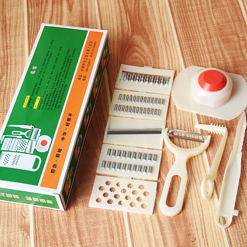 11 stks/set Multifunctionele Shredder Fruit Dunschiller Aardappelen Slicer Dicer Chopper Cutter Keuken Gereedschap