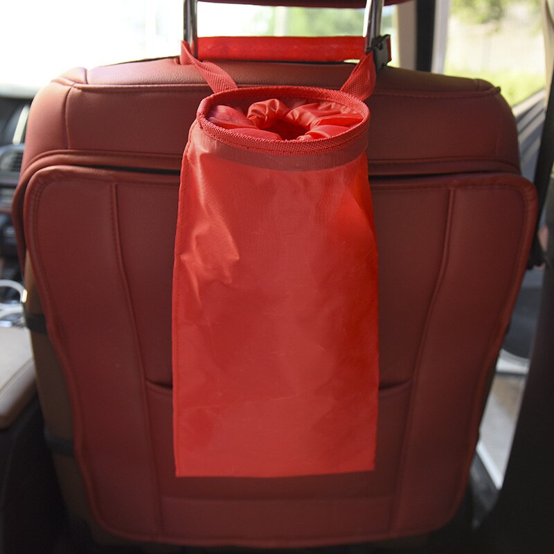 Car Garbage Bins Container Waste Bins Bag Cleaning Tools Bag Auto Accessories Car Seat Back Litter Garbage Bins Bag: Red