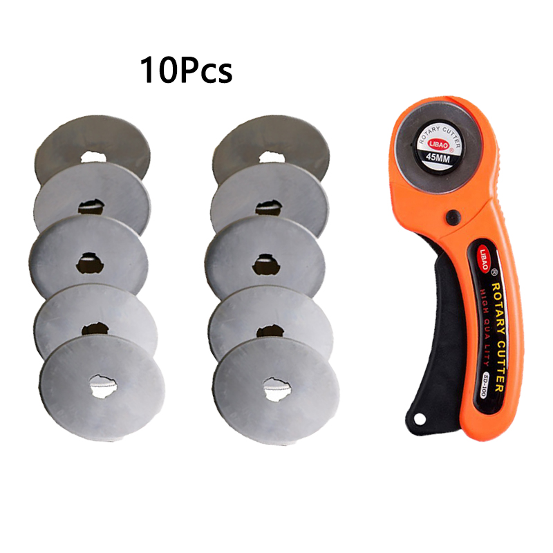 45Mm Patchwork Roller Wiel Mes Snijmes Leer Papier Stof Ambachtelijke Stoffen Roterende Snijder Diy Naaien Accessoires