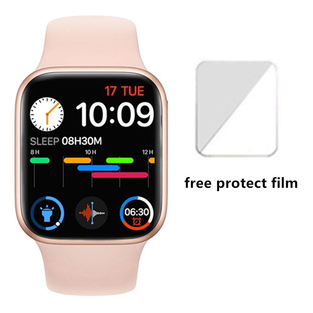 Cobrafly T500 PLUS Smartwatch - 44mm IWO Style - Bluetooth Call - Heart Rate & Fitness Tracker: Rose Gold