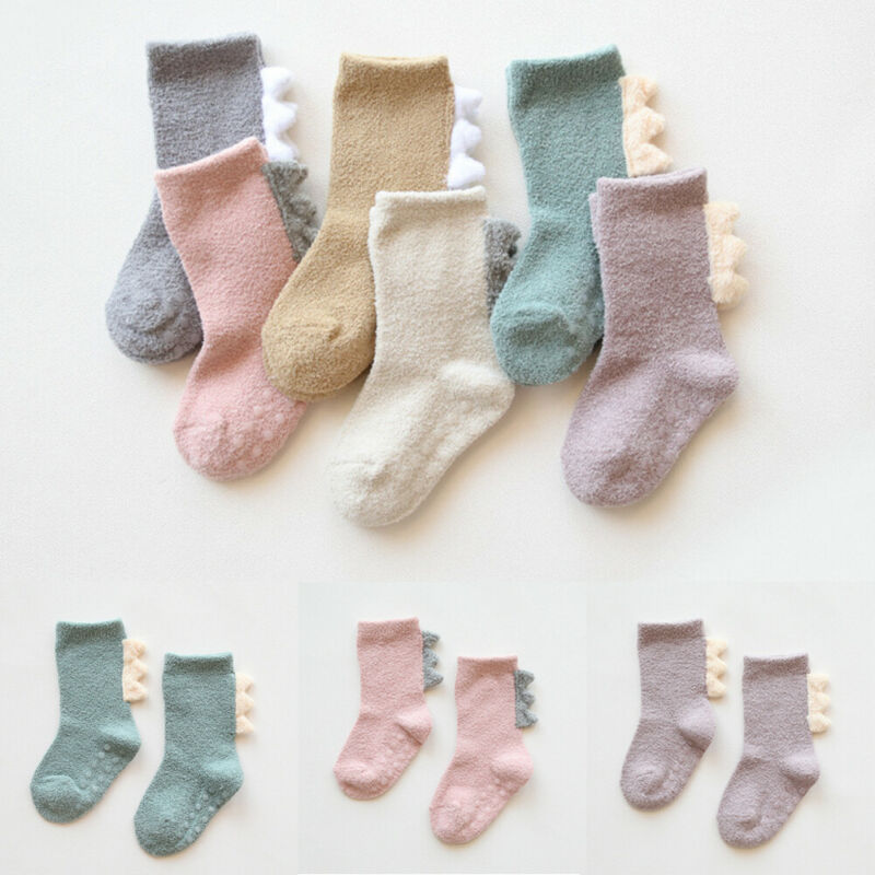 Bas antidérapants en coton pour bébé | Mignons, hautes pour les genoux, longs jambières unisexes pour enfants