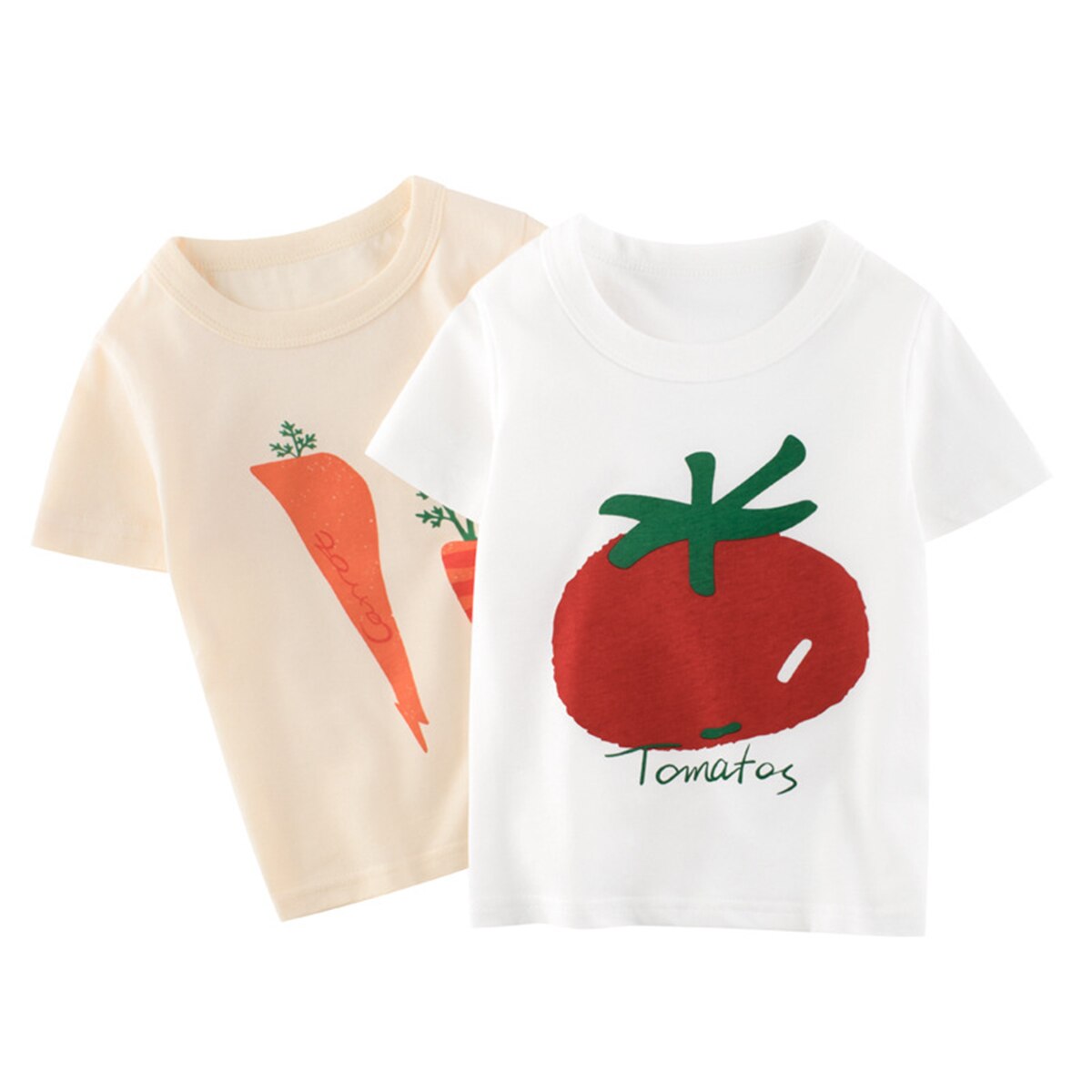 T-shirt a maniche corte girocollo abiti estivi moda bambino top Tees Girls Outfit
