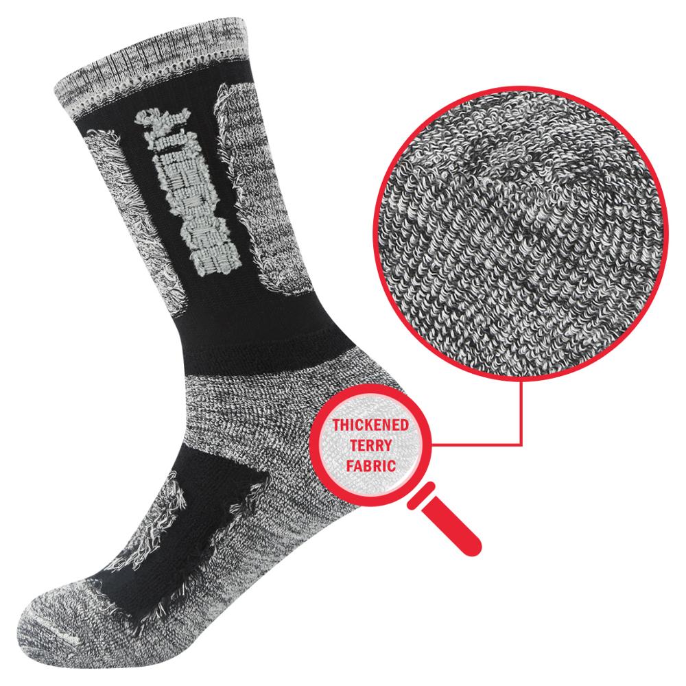 YUEDGE-Calcetines para hombre de algodón grueso, 5 pares, para exterior, invierno, cálido, transpirable, escalada, senderismo, deporte de ciclismo