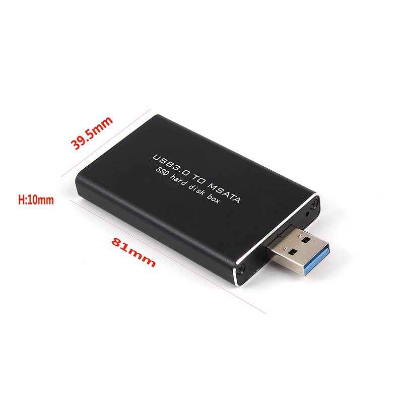 MSATA robić USB 5 gb/s USB 3.0 robić mSATA obudowa SSD USB3.0 robić mSATA przypadku adapter dysku twardego M2 SSD zewnętrzny dysk twardy komórkowy skrzynka ASM1153E