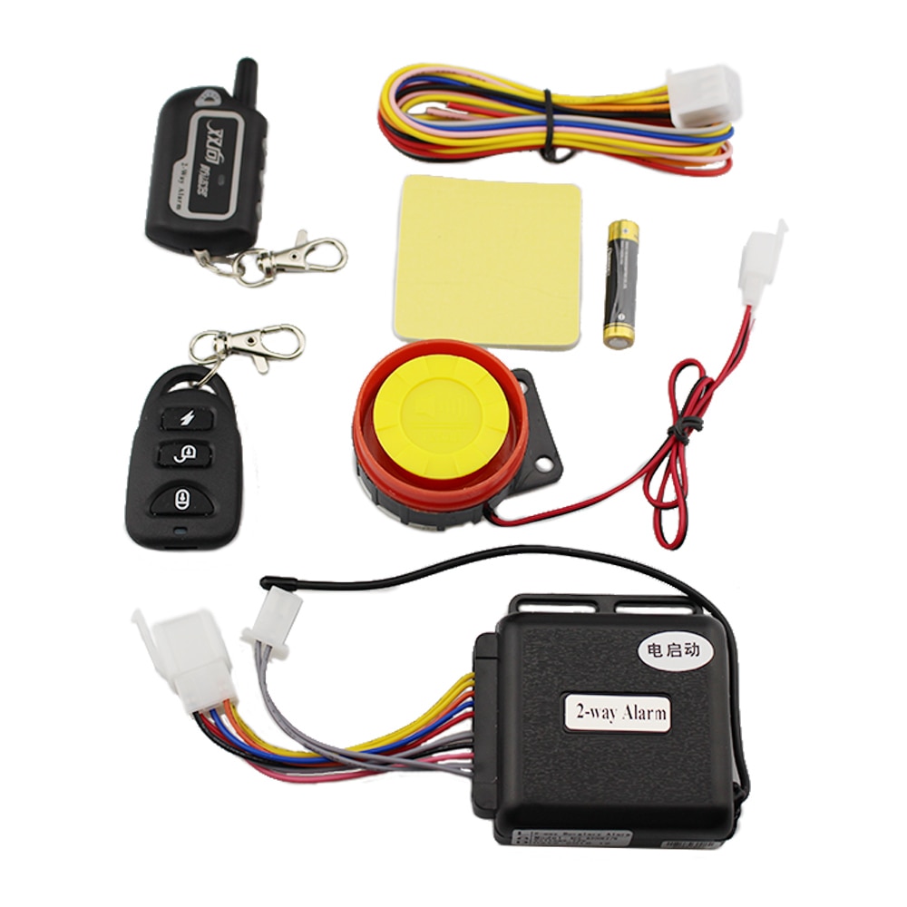 Sistema de alarma de motocicleta de dos vías, alarma de vibración, Control remoto, arranque del motor, sistema de seguridad antirrobo, 12v