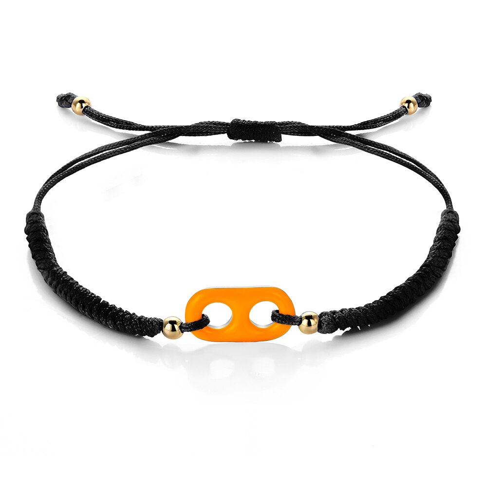 Neue H Schwein Nase Regenbogen Seil Kette Armbinde Für Frau Mann Sommer freundlicher Leuchtstoff Armbänder schmuck: B177-7