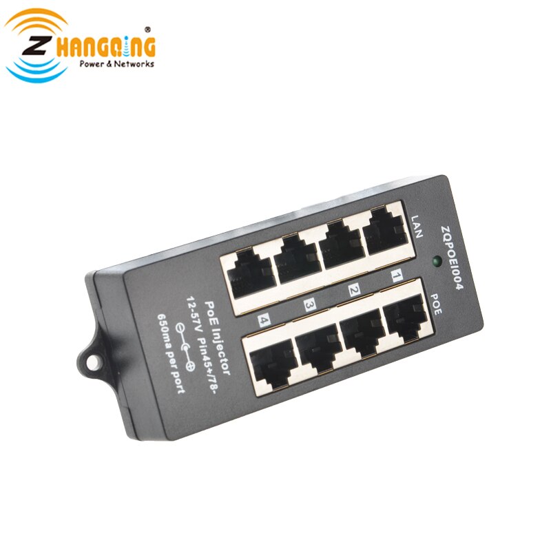 4Port PoE Patch Panel PoE Midspan PoE Injector including 24V 60W Power Adapter