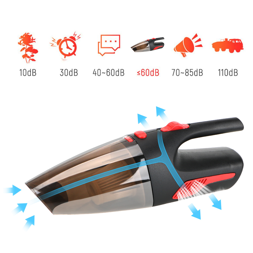 Handheld Car Vacuum Car Cleaning Tool Cordless/Car Plug Cleaner 120W 12V 5000PA