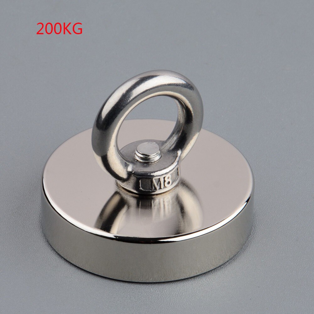 700Kg Hoge Magneet Sterke N52 Krachtige Neodymium Permanente Magneet Magneten Vissen Magneet Met Ring Magnetische Materiaal Base: 200KG