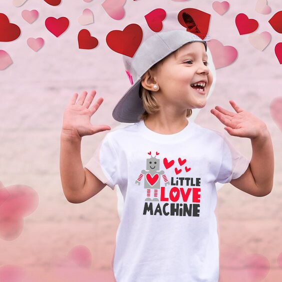 Valentinsdag skjorter lille kærlighed maskintrøje valentinsdag dreng piger t-shirt valentinsdag tee valentinsdag t-shirt børn: 12t
