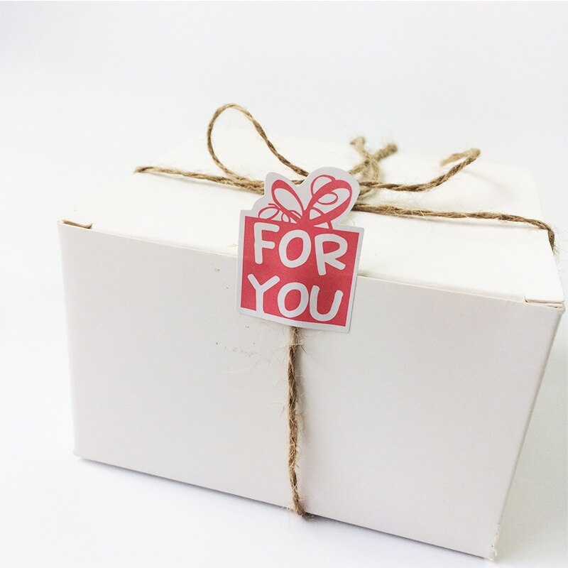 1200 stuks/partij schattige roze doosvormige stickers voor jou om zelf te maken, multifunctioneel om te bakken, decoratie-etiketten te maken