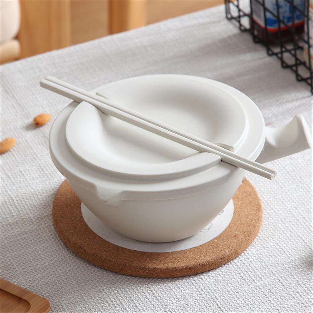 Japanese Bamboo Instant Noodle Bowl With Lid Chopsticks Kitchen Ramen Bowl Food ContainerSoup For Kids Soup Salad Bowl ED